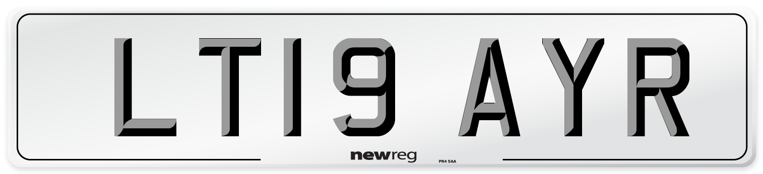 LT19 AYR Number Plate from New Reg